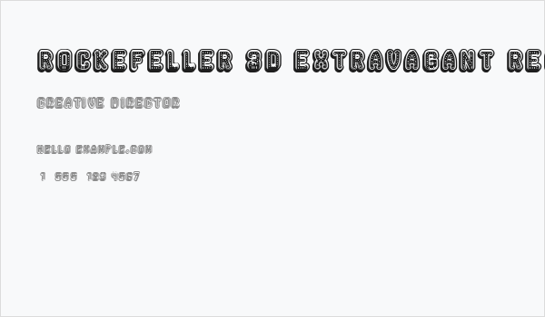 Rockefeller 3D Extravagant Regular Business Card