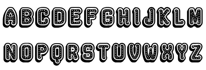 Rockefeller 3D Extravagant Regular Font LOWERCASE
