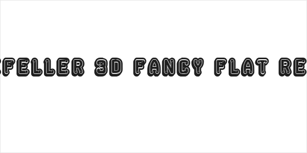 Rockefeller 3D Fancy Flat Regular Logo