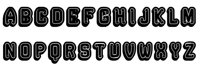 Rockefeller 3D Fancy Flat Regular Font LOWERCASE