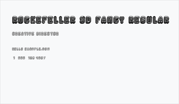 Rockefeller 3D Fancy Regular Business Card