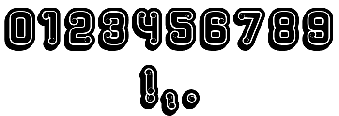 Rockefeller 3D Flat Regular Font OTHER CHARS