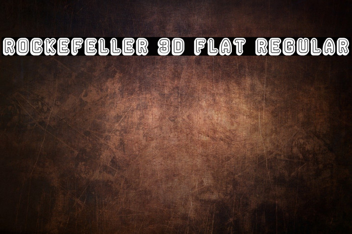 Rockefeller 3D Flat Regular Font examples