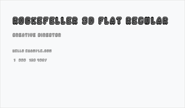 Rockefeller 3D Flat Regular Business Card