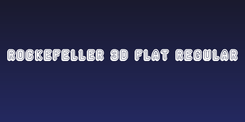 Rockefeller 3D Flat Regular Social Header