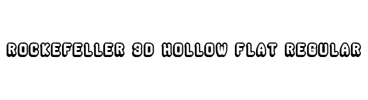 Rockefeller 3D Hollow Flat Regular  Fuentes Gratis Descargar