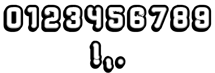 Rockefeller 3D Hollow Flat Regular Font OTHER CHARS
