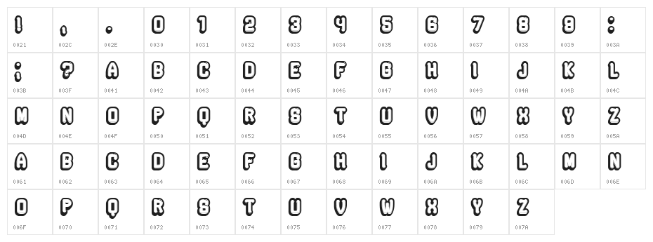 Rockefeller 3D Hollow Flat Regular Character Map