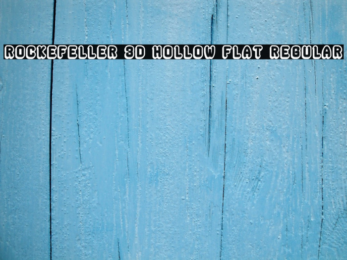 Rockefeller 3D Hollow Flat Regular Font examples