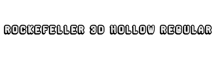 Rockefeller 3D Hollow Regular  les polices de caractères gratuit tlcharger