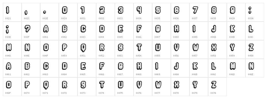 Rockefeller 3D Hollow Regular Character Map