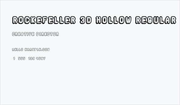 Rockefeller 3D Hollow Regular Business Card