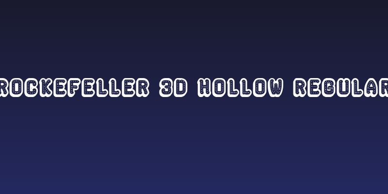 Rockefeller 3D Hollow Regular Social Header