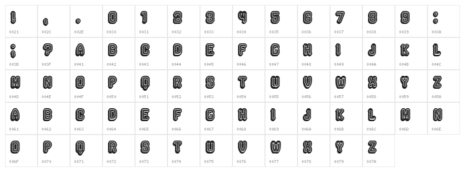 Rockefeller 3D Regular Character Map