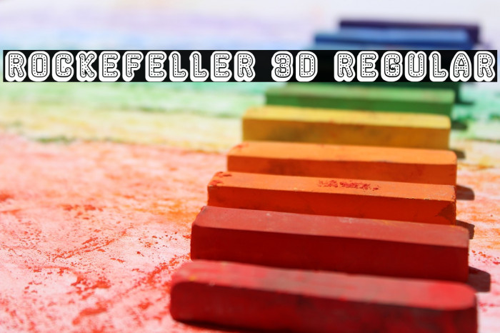 Rockefeller 3D Regular Font examples