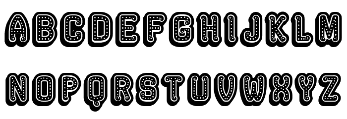 Rockefeller 3D Regular Font LOWERCASE