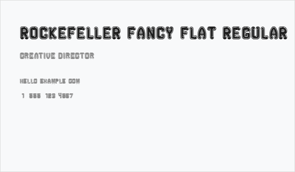 Rockefeller Fancy Flat Regular Business Card