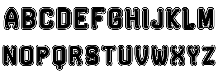 Rockefeller Fancy Flat Regular Font LOWERCASE