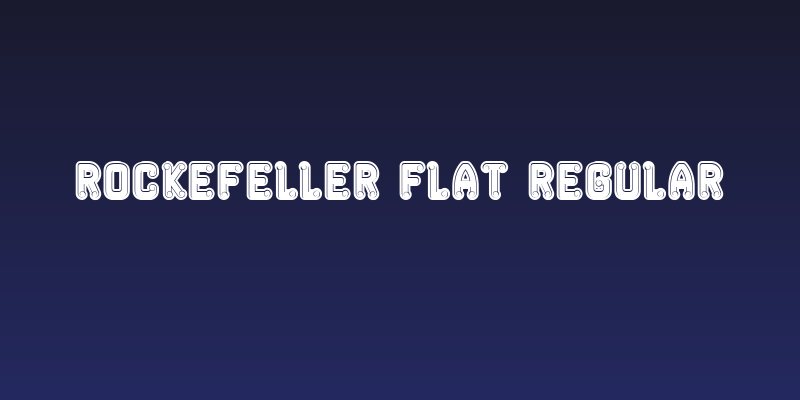 Rockefeller Flat Regular Social Header