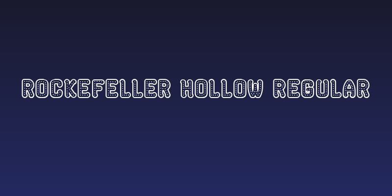 Rockefeller Hollow Regular Social Header