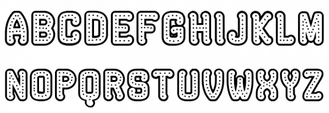 Rockefeller Hollow Regular Font LOWERCASE