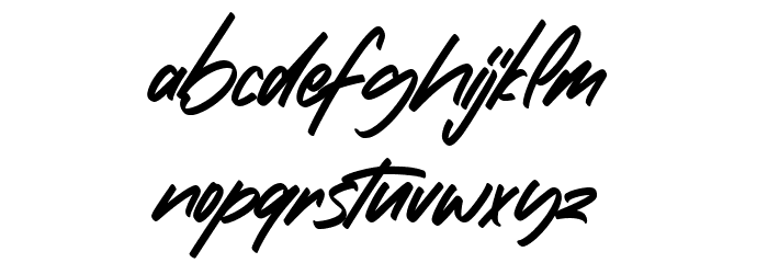 Rockerby Free Font LOWERCASE