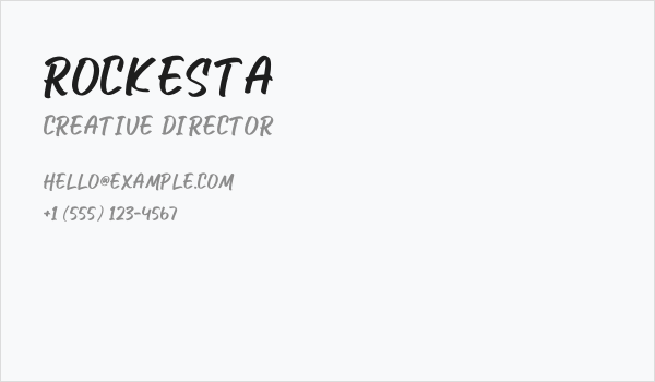 Rockesta Business Card