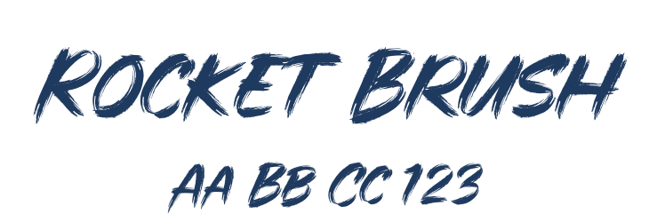 Rocket Brush Font Preview