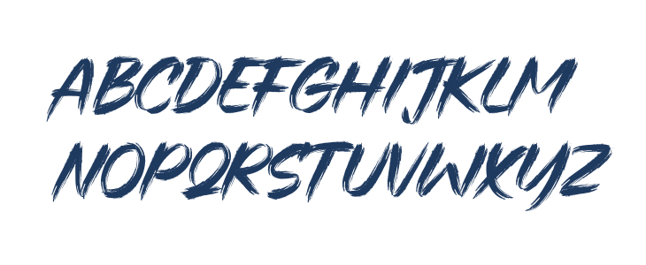 Rocket Brush Uppercase