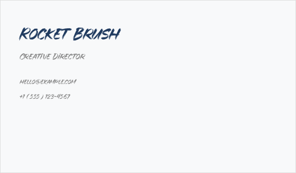 Rocket Brush Business Card