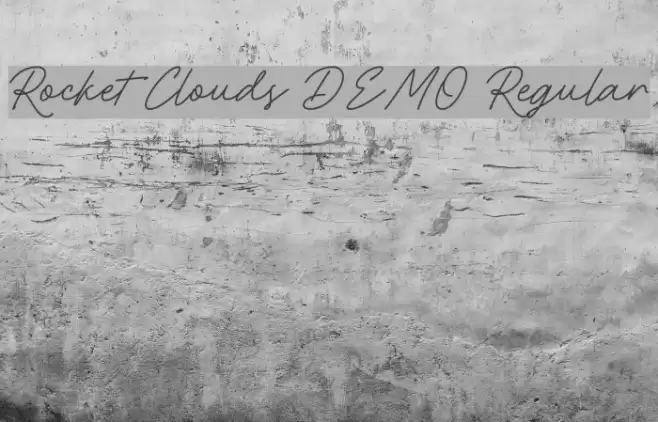 Rocket Clouds DEMO Regular Font examples
