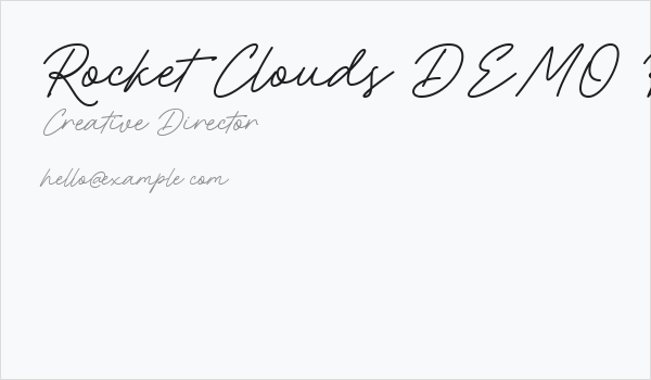 Rocket Clouds DEMO Regular Business Card