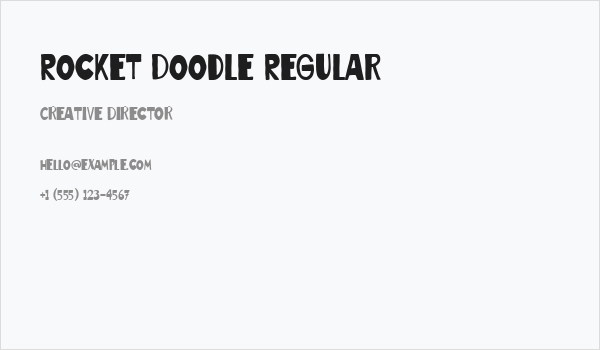Rocket Doodle Regular Business Card
