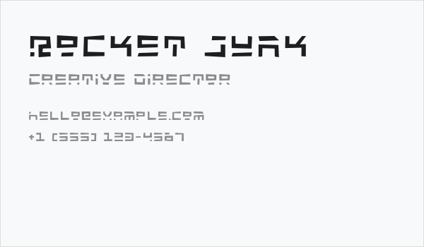 Rocket Junk Business Card