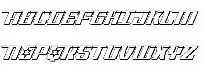 Rocket Pop 3D Schriftart Groß