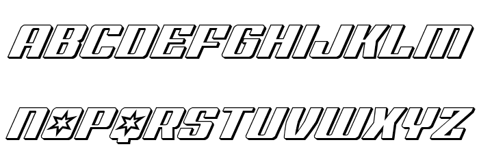 Rocket Pop 3D Font LOWERCASE