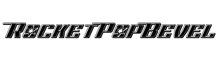 Rocket Pop Bevel  Frei Schriftart Herunterladen