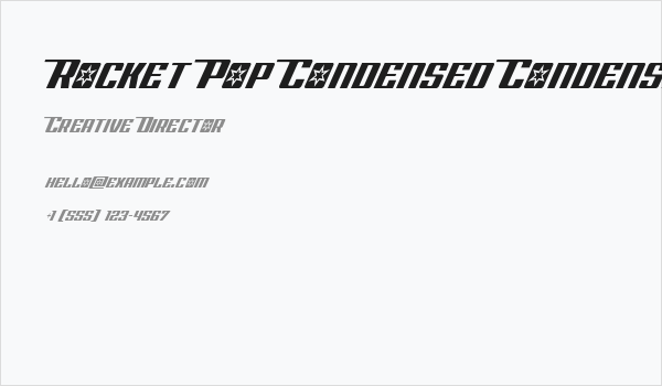 Rocket Pop Condensed Condensed Business Card