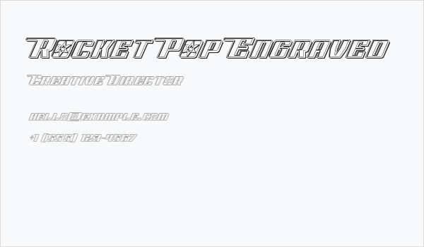 Rocket Pop Engraved Business Card