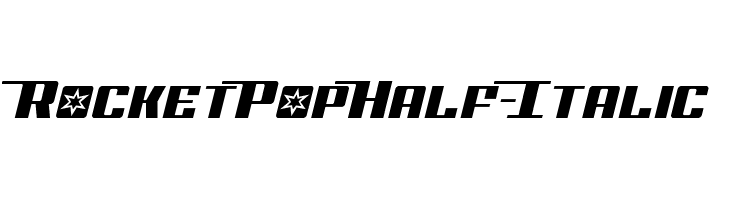 Rocket Pop Half-Italic  Скачать бесплатные шрифты