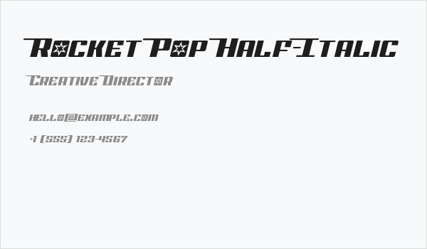 Rocket Pop Half-Italic Business Card