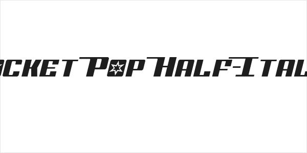 Rocket Pop Half-Italic Logo
