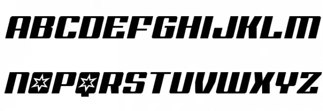Rocket Pop Half-Italic Font Litere mici