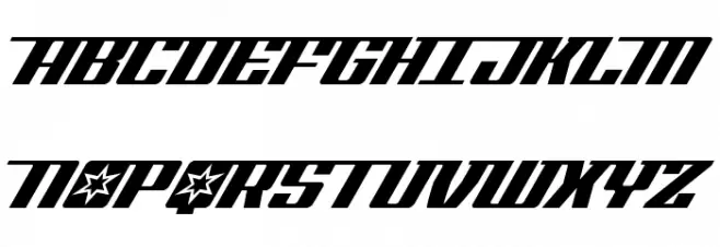 Rocket Pop Italic Italic फ़ॉन्ट अपरकेस