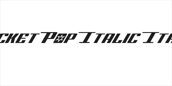 Rocket Pop Italic Italic Logo