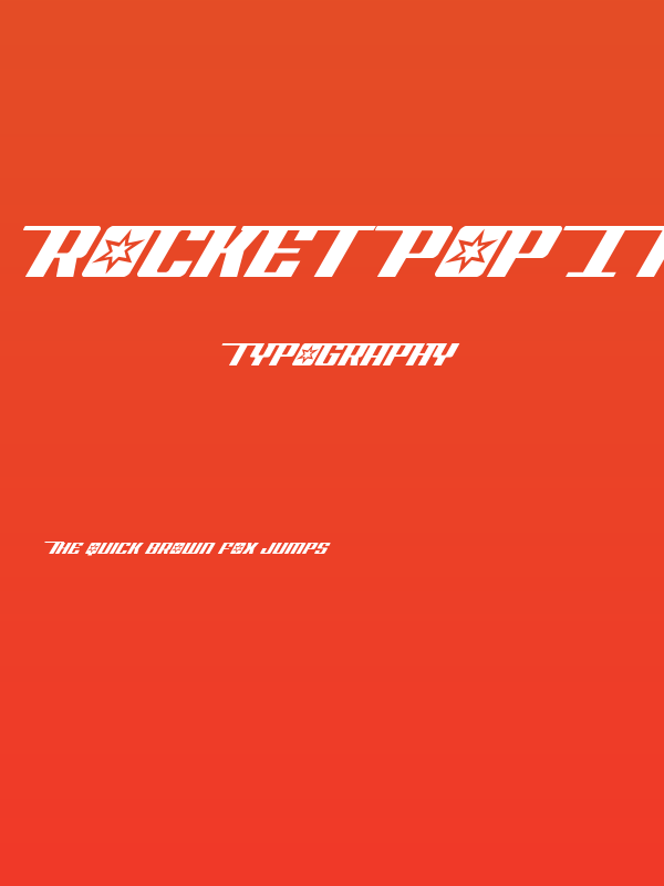 Rocket Pop Italic Italic Poster