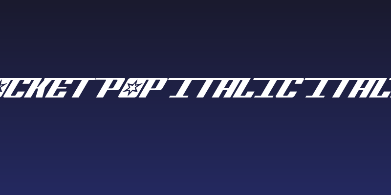 Rocket Pop Italic Italic Social Header