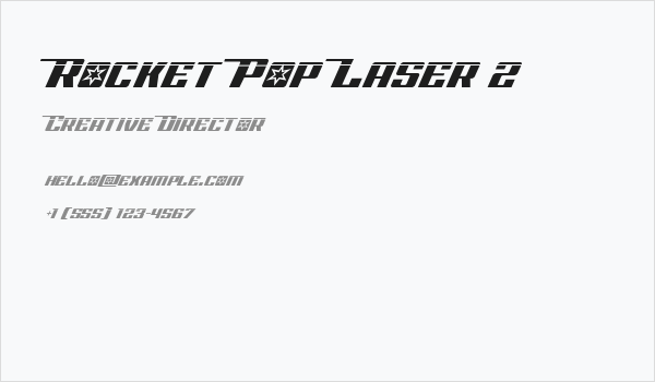 Rocket Pop Laser 2 Business Card