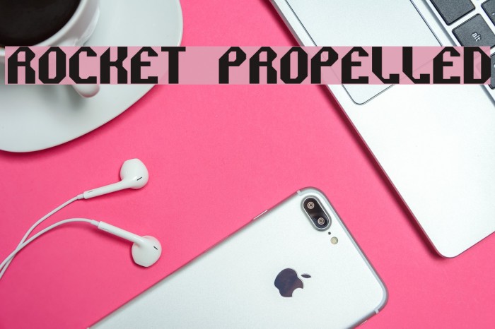 Rocket Propelled Font examples