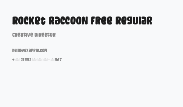 Rocket Raccoon Free Regular Business Card